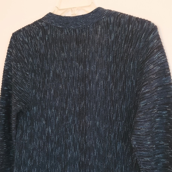 Style & Co Blue Button Front Sweater cardigan womens size medium - Picture 8 of 13